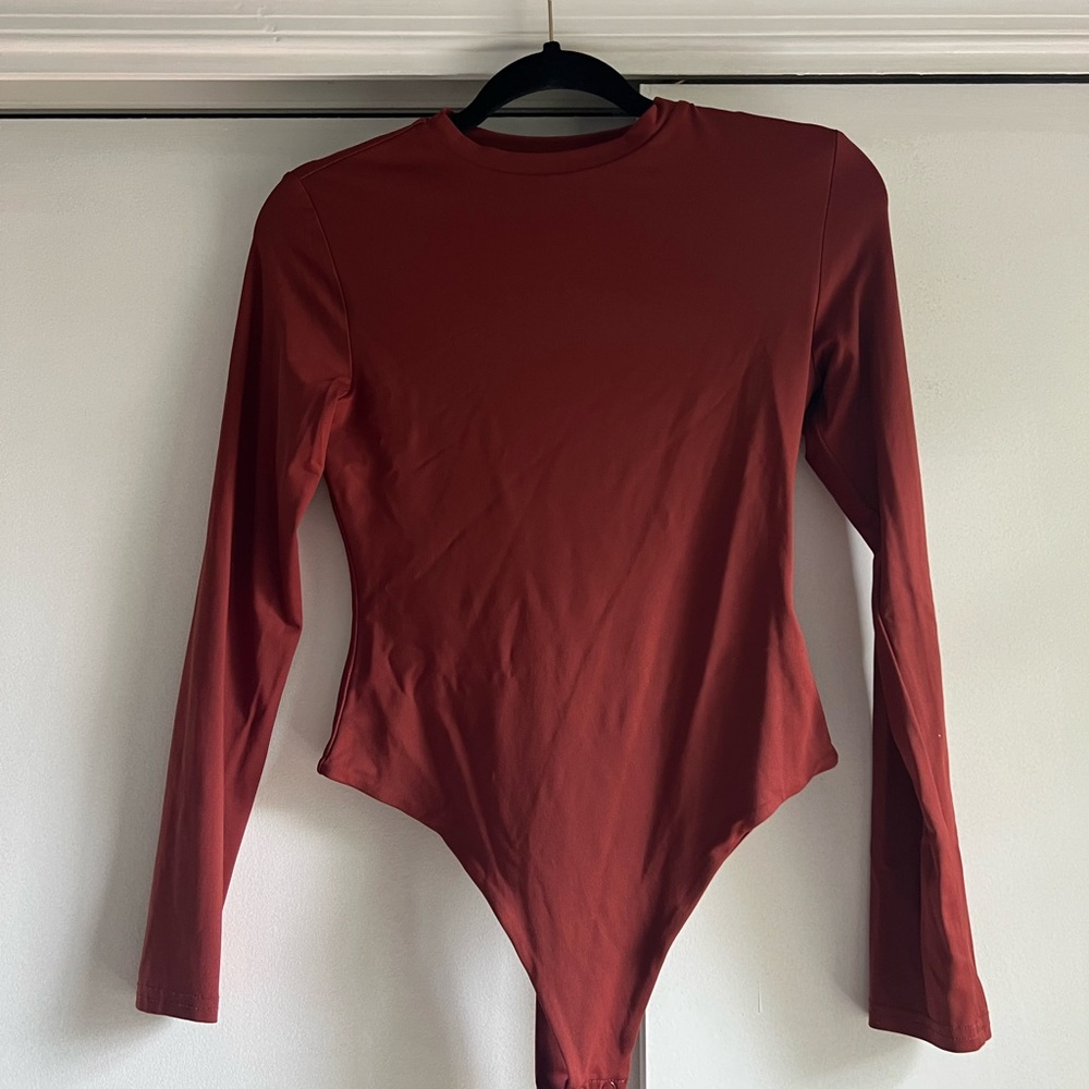Meshki Rust Long Sleeve Bodysuit